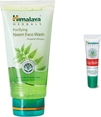 Himalaya neem face wash, lip balm(Set of 2)