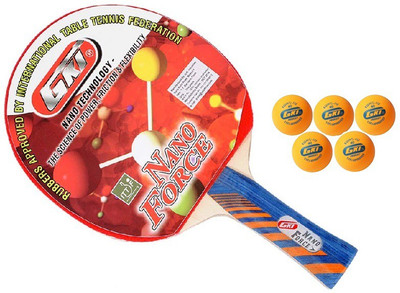 GKI Combo of Two, One 'Nano Force ' table tennis racquet and Five 'KUNG FU' Ping Pong Balls- Multicolor Table Tennis Racquet(G4, 80 g)
GKI Combo of Two, One 'Nano Force ' table tennis racquet and Five 'KUNG FU' Ping Pong Balls- Multicolor Table Tennis Racquet(G4, 80 g)