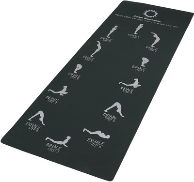 Aerolite Sun Salutation 36 X 78 10 mm Yoga Mat, Olive green