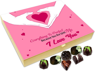 Chocholik Gift Box - Everything Is Perfect Because You Are With Me Chocolate Box - 20pc Truffles(240 g)
Chocholik Gift Box - Everything Is Perfect Because You Are With Me Chocolate Box - 20pc Truffles(240 g)