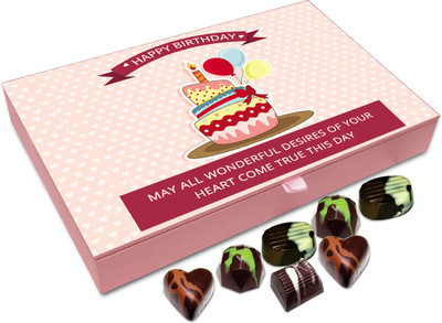 Chocholik Gift Box - May All Wonderful Desires Come True On Your Birthday Chocolate Box - 12pc Truffles(144 g)
Chocholik Gift Box - May All Wonderful Desires Come True On Your Birthday Chocolate Box - 12pc Truffles(144 g)