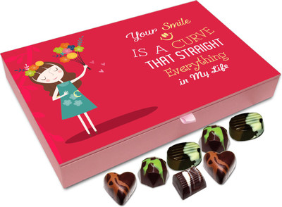 Chocholik Gift Box - Your Smile Is The Most Important Thing In My Life Chocolate Box - 12pc Truffles(144 g)
Chocholik Gift Box - Your Smile Is The Most Important Thing In My Life Chocolate Box - 12pc Truffles(144 g)
