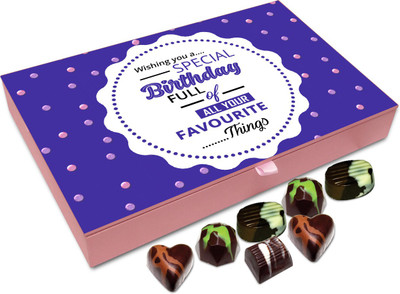 Chocholik Gift Box - Wishing You A Special Birthday Full Of Amazing Surprises Chocolate Box - 12pc Truffles(144 g)
Chocholik Gift Box - Wishing You A Special Birthday Full Of Amazing Surprises Chocolate Box - 12pc Truffles(144 g)