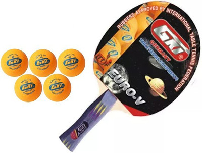 GKI Combo of Two, One 'Euro V' table tennis racquet and Five 'KUNG FU' Ping Pong Balls- Multicolor Table Tennis Racquet(G4, 8 g)
GKI Combo of Two, One 'Euro V' table tennis racquet and Five 'KUNG FU' Ping Pong Balls- Multicolor Table Tennis Racquet(G4, 8 g)
