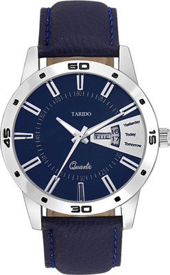 Tarido TD1927SL04 Standard blue dial blue leather strap Date & Day working wrist Watch - For Men
Tarido TD1927SL04 Standard blue dial blue leather strap Date & Day working wrist Watch - For Men