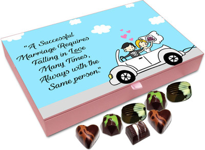 Chocholik Gift Box - Fall In Love Many Times With Same Person Chocolate Box - 12pc Truffles(144 g)
Chocholik Gift Box - Fall In Love Many Times With Same Person Chocolate Box - 12pc Truffles(144 g)