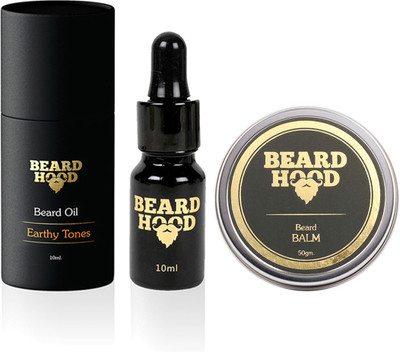 Beardhood EARTHY TONES BEARD OIL(10ML) AND BEARD BALM (50gms)(Set of 2)