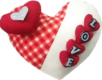 Aparshi Cutiepie heart stuffed cushion soft toy 4DT5 - 50 cm(Multicolor)