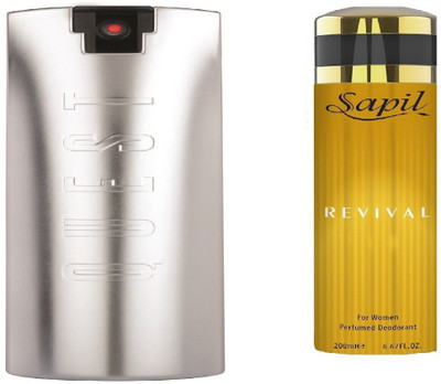 Sapil Quest Men Perfume with Revival Women Perfume Body Spray - For Men & Women(280 ml, Pack of 2)
Sapil Quest Men Perfume with Revival Women Perfume Body Spray - For Men & Women(280 ml, Pack of 2)