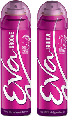 EVA Deodorant Spray, Groove, 125ml (Pack of 2) Deodorant Spray - For Women(125 ml, Pack of 2)
EVA Deodorant Spray, Groove, 125ml (Pack of 2) Deodorant Spray - For Women(125 ml, Pack of 2)