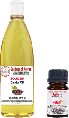 Gardens Of Aroma Raspberry 10ml and jojoba 200ml(210 ml)