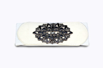 BULL-i Girls Party White Fabric Belt