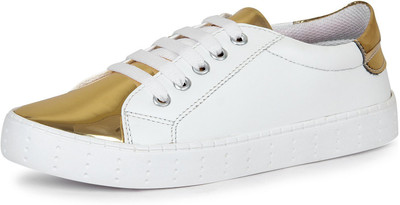 Bella Toes Designer shoes for Women - Sneakers - Premium White Synthetic Leather Casual Shoes for Women Sneakers For Women(White, Gold, White;golden
Bella Toes Designer shoes for Women - Sneakers - Premium White Synthetic Leather Casual Shoes for Women Sneakers For Women(White, Gold, White;golden