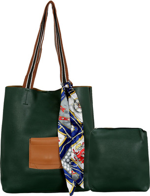 Le Cuero Women Casual Green PU Tote