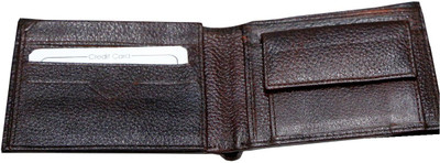 Majaria Men Brown Genuine Leather Wallet(5 Card Slots)