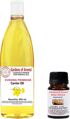 Gardens Of Aroma Bitter Almond 10ml And Eveninig primrose 200ml(210 ml)