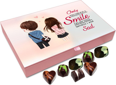 Chocholik Gift Box - Only You Can Put A Smile On My Face Chocolate Box - 12pc Truffles(144 g)
Chocholik Gift Box - Only You Can Put A Smile On My Face Chocolate Box - 12pc Truffles(144 g)