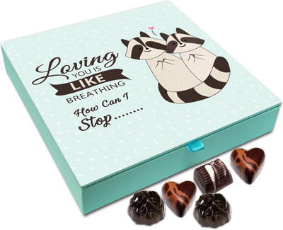 Chocholik Gift Box - Loving You Is Like Breathing Chocolate Box - 9pc Truffles(108 g)
Chocholik Gift Box - Loving You Is Like Breathing Chocolate Box - 9pc Truffles(108 g)