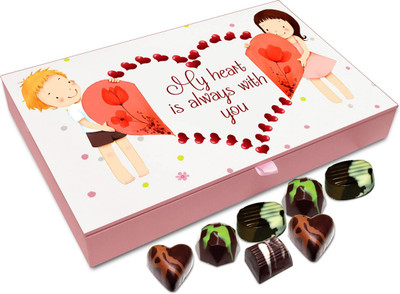 Chocholik Gift Box - My Heart Is Always With You Chocolate Box - 12pc Truffles(144 g)
Chocholik Gift Box - My Heart Is Always With You Chocolate Box - 12pc Truffles(144 g)