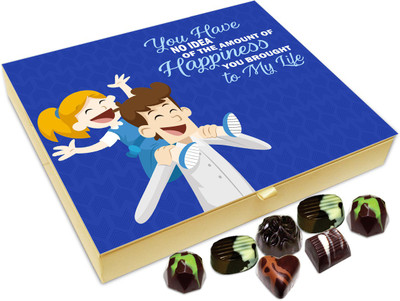 Chocholik Gift Box - You Have No Idea About The Happiness You Brought In My Life Chocolate Box - 20pc Truffles(240 g)
Chocholik Gift Box - You Have No Idea About The Happiness You Brought In My Life Chocolate Box - 20pc Truffles(240 g)