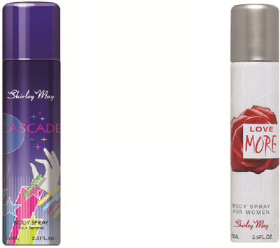 SHIRLEY MAY Cascade with Love More (Imported from U.A.E) Perfume Body Spray - For Women(75 ml, Pack of 2)
SHIRLEY MAY Cascade with Love More (Imported from U.A.E) Perfume Body Spray - For Women(75 ml, Pack of 2)