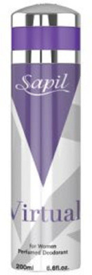 Sapil Virtual Deodorant (Imported From U.A.E) Body Spray - For Women(200 ml, Pack of 2)
Sapil Virtual Deodorant (Imported From U.A.E) Body Spray - For Women(200 ml, Pack of 2)