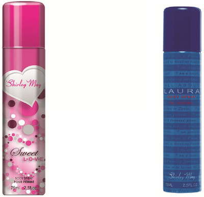 SHIRLEY MAY Sweet Love with Laura (Imported from U.A.E) Perfume Body Spray - For Women(75 ml, Pack of 2)
SHIRLEY MAY Sweet Love with Laura (Imported from U.A.E) Perfume Body Spray - For Women(75 ml, Pack of 2)