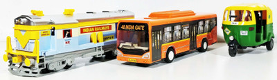Jack Royal Set of 3 Toy City Bus, Train Engine and Auto(Pull Back toy)(Multicolor)
Jack Royal Set of 3 Toy City Bus, Train Engine and Auto(Pull Back toy)(Multicolor)