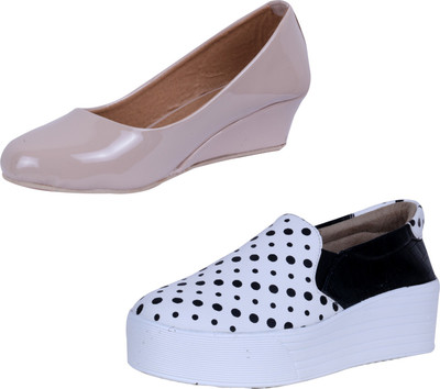 IndiWeaves Sneakers For Women(White, White