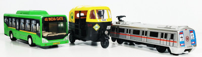 Jack Royal Indian Iconic 3 Combo vehicle toys (Low floor bus, CNG Auto, Metro)(Multicolor)
Jack Royal Indian Iconic 3 Combo vehicle toys (Low floor bus, CNG Auto, Metro)(Multicolor)