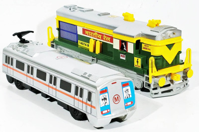 Jack Royal Toy Train Engine and Metro (Set of 2 Pull Back toy) (Green,Grey)(Green, Grey)
Jack Royal Toy Train Engine and Metro (Set of 2 Pull Back toy) (Green,Grey)(Green, Grey)