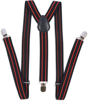 69th Avenue Y- Back Suspenders for Men(Red)