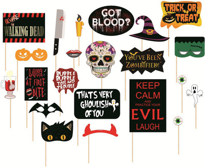 galaxy comfort Set Of 22 Halloween props Photo Booth Board(Party)