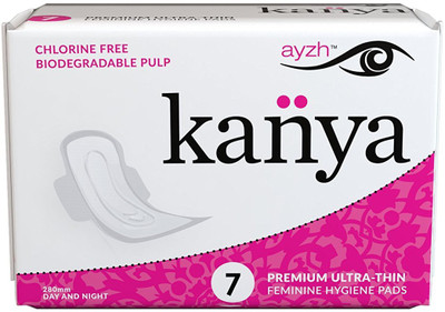 AYZH Kanya Premium Sanitary Pads - Ultra-Thin (7 piece pack of 2) Sanitary Pad(Pack of 2)
AYZH Kanya Premium Sanitary Pads - Ultra-Thin (7 piece pack of 2) Sanitary Pad(Pack of 2)