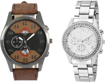 SOOMS AARTIFICIAL CHRONOGRAPH DIAL DARK BROWN JEANS STRAP MEN WATCH WITH Rhinestone Studded Analog WHITE Dial GENEVA SERIES DIAMOND STUDDED PARTY WEAR Watch - For Couple
SOOMS AARTIFICIAL CHRONOGRAPH DIAL DARK BROWN JEANS STRAP MEN WATCH WITH Rhinestone Studded Analog WHITE Dial GENEVA SERIES DIAMOND STUDDED PARTY WEAR Watch - For Couple