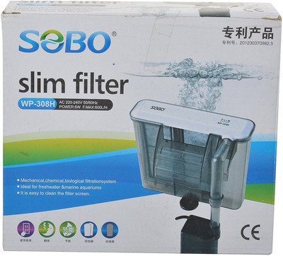 Foodie Puppies Sobo WP-308H Slim Power Aquarium Filter(Mechanical Filtration for Salt Water and Fresh Water)
Foodie Puppies Sobo WP-308H Slim Power Aquarium Filter(Mechanical Filtration for Salt Water and Fresh Water)