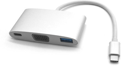iKraft Type C 3.1 to VGA USB 3.0 1 Port HUB Adapter for New MacBook Chromebook Lumia950XL and other Type-C Devices VGA Cable(Compatible with Mobile, Laptop, Tablet, Mp3, Gaming Device, Silver)
iKraft Type C 3.1 to VGA USB 3.0 1 Port HUB Adapter for New MacBook Chromebook Lumia950XL and other Type-C Devices VGA Cable(Compatible with Mobile, Laptop, Tablet, Mp3, Gaming Device, Silver)