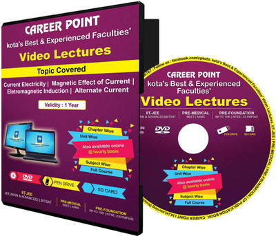 Career Point Kota JEE/NEET Video Lectures on DVD : Current Electricity; Magnetic Effect of Current; Eletromagnetic Induction; Alternate Current : by Career Point, Kota Faculty(DVD)
Career Point Kota JEE/NEET Video Lectures on DVD : Current Electricity; Magnetic Effect of Current; Eletromagnetic Induction; Alternate Current : by Career Point, Kota Faculty(DVD)