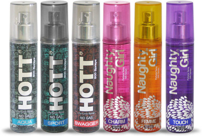 Hott AQUA SPORT SWAGGER And Naughty Girl CHARM FEMME TOUCH Perfume For Combo Pack of 6 -60ML Eau de Parfum - 60 ml(For Men & Women)
Hott AQUA SPORT SWAGGER And Naughty Girl CHARM FEMME TOUCH Perfume For Combo Pack of 6 -60ML Eau de Parfum - 60 ml(For Men & Women)