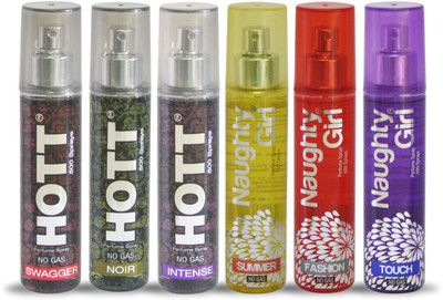 Hott SWAGGER NOIR INTENSE And Naughty Girl SUMMER FASHION TOUCH Perfume For Combo Pack of 6 -60ML Eau de Parfum - 60 ml(For Men & Women)
Hott SWAGGER NOIR INTENSE And Naughty Girl SUMMER FASHION TOUCH Perfume For Combo Pack of 6 -60ML Eau de Parfum - 60 ml(For Men & Women)