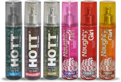 Hott SPORT SWAGGER NOIR And Naughty Girl CHARM FASHION FEMME Perfume For Combo Pack of 6 -60ML Eau de Parfum - 60 ml(For Men & Women)
Hott SPORT SWAGGER NOIR And Naughty Girl CHARM FASHION FEMME Perfume For Combo Pack of 6 -60ML Eau de Parfum - 60 ml(For Men & Women)