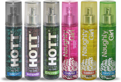 Hott SPORT INTENSE CALYPSO And Naughty Girl CHARM SUMMER CRYSTAL Perfume For Combo Pack of 6 -60ML Eau de Parfum - 60 ml(For Men & Women)
Hott SPORT INTENSE CALYPSO And Naughty Girl CHARM SUMMER CRYSTAL Perfume For Combo Pack of 6 -60ML Eau de Parfum - 60 ml(For Men & Women)