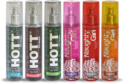 Hott AQUA SWAGGER CALYPSO And Naughty Girl CHARM FASHION FEMME Perfume For Combo Pack of 6 -60ML Eau de Parfum - 60 ml(For Men & Women)
Hott AQUA SWAGGER CALYPSO And Naughty Girl CHARM FASHION FEMME Perfume For Combo Pack of 6 -60ML Eau de Parfum - 60 ml(For Men & Women)