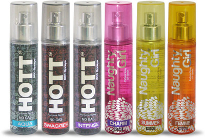 Hott AQUA SWAGGER INSTANSE And Naughty Girl CHARM SUMMER FEMME Perfume For Combo Pack of 6 -60ML Eau de Parfum - 60 ml(For Men & Women)
Hott AQUA SWAGGER INSTANSE And Naughty Girl CHARM SUMMER FEMME Perfume For Combo Pack of 6 -60ML Eau de Parfum - 60 ml(For Men & Women)