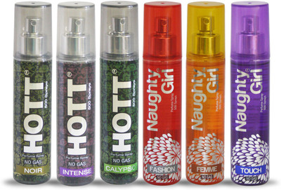 Hott NOIR INTENSE CALYPSO And Naughty Girl FASHION FEMME TOUCH Perfume For Combo Pack of 6 -60ML Eau de Parfum - 60 ml(For Men & Women)
Hott NOIR INTENSE CALYPSO And Naughty Girl FASHION FEMME TOUCH Perfume For Combo Pack of 6 -60ML Eau de Parfum - 60 ml(For Men & Women)
