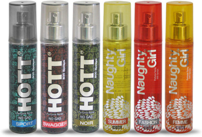 Hott SPORT SWAGGER NOIR And Naughty Girl SUMMER FASHION FEMME Perfume For Combo Pack of 6 -60ML Eau de Parfum - 60 ml(For Men & Women)
Hott SPORT SWAGGER NOIR And Naughty Girl SUMMER FASHION FEMME Perfume For Combo Pack of 6 -60ML Eau de Parfum - 60 ml(For Men & Women)