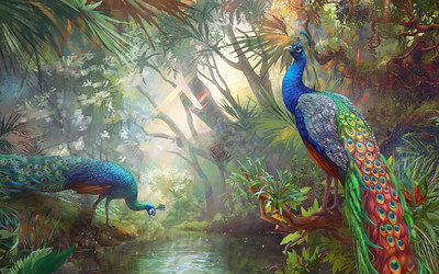 digital painting Peacock birds in Indian village nice painting posters on fine art paper 13x19 Fine Art Print(19 inch X 13 inch, Rolled)
digital painting Peacock birds in Indian village nice painting posters on fine art paper 13x19 Fine Art Print(19 inch X 13 inch, Rolled)