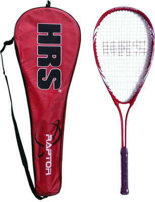 HRS Raptor Aluminium Red Strung Squash Racquet(Standard, 350 g)