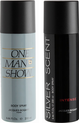 BOGART Silver Scent Intense & One Man Show Deodorant Spray - For Men(400 ml, Pack of 2)
BOGART Silver Scent Intense & One Man Show Deodorant Spray - For Men(400 ml, Pack of 2)