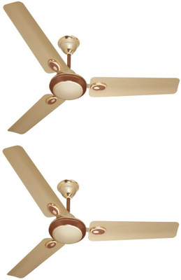 Havells Fusion ES(Pack of 2) 3 Blade Ceiling Fan(Brown, Pack of 2), Beige;brown